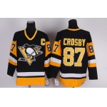 Pittsburgh Penguins #87 Sidney Crosby Black Throwback CCM Jersey