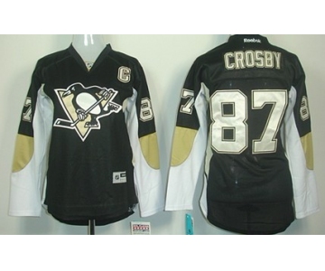 Pittsburgh Penguins #87 Sidney Crosby Black Womens Jersey