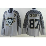 Pittsburgh Penguins #87 Sidney Crosby Charcoal Gray Jersey