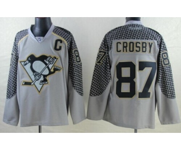 Pittsburgh Penguins #87 Sidney Crosby Charcoal Gray Jersey