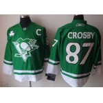 Pittsburgh Penguins #87 Sidney Crosby St. Patrick's Day Green Jersey