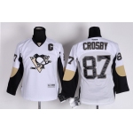 Pittsburgh Penguins #87 Sidney Crosby White Kids Jersey