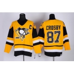 Pittsburgh Penguins #87 Sidney Crosby Yellow Throwback CCM Jersey