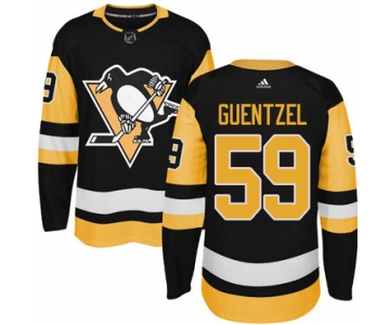 Adidas Pittsburgh Penguins #59 Jake Guentzel Black Alternate Authentic Stitched NHL Jersey