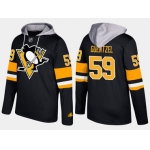 Adidas Pittsburgh Penguins 59 Jake Guentzel Name And Number Black Hoodie