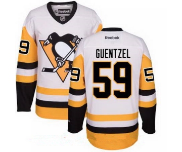 Men's Pittsburgh Penguins #59 Jake Guentzel White Third Stitched NHL Reebok Hockey Jersey