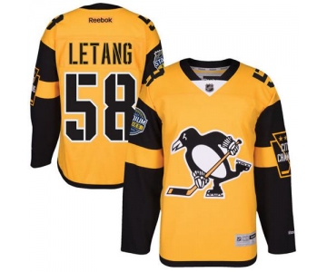 Penguins #58 Kris Letang Black 2017 Stadium Series Stitched NHL Jersey