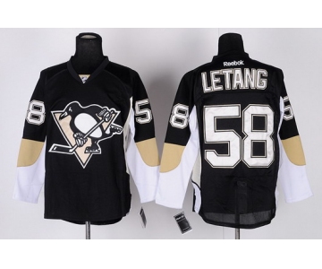 Pittsburgh Penguins #58 Kris Letang Black Jersey