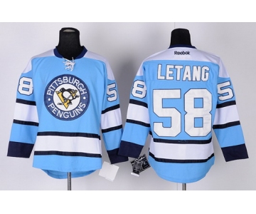 Pittsburgh Penguins #58 Kris Letang Light Blue Jersey