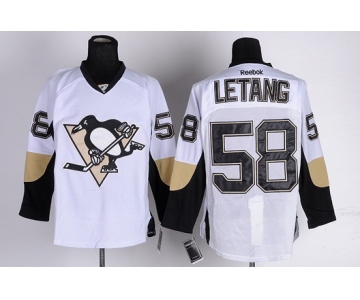 Pittsburgh Penguins #58 Kris Letang White Jersey