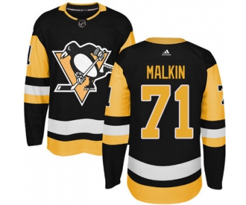 Adidas Pittsburgh Penguins #71 Evgeni Malkin Black Alternate Authentic Stitched NHL Jersey