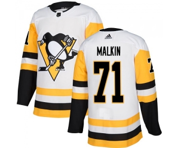 Adidas Pittsburgh Penguins #71 Evgeni Malkin White Road Authentic Stitched Youth NHL Jersey