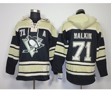 Old Time Hockey Pittsburgh Penguins #71 Evgeni Malkin Black Hoodie