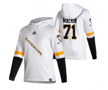 Pittsburgh Penguins #71 Evgeni Malkin Adidas Reverse Retro Pullover Hoodie White