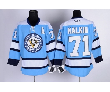 Pittsburgh Penguins #71 Evgeni Malkin Light Blue Jersey