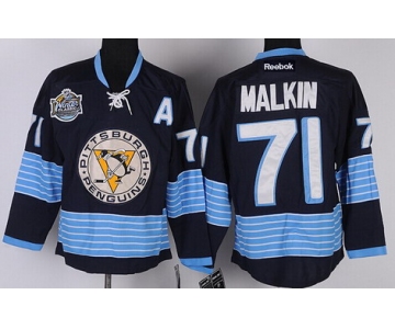 Pittsburgh Penguins #71 Evgeni Malkin Navy Blue Third Jersey