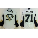 Pittsburgh Penguins #71 Evgeni Malkin White Kids Jersey