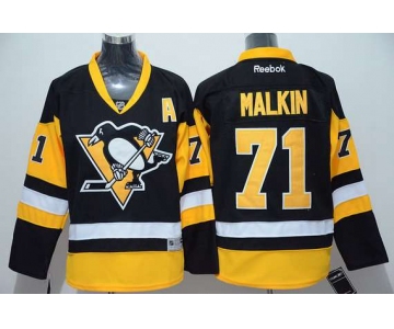 Youth Pittsburgh Penguins #71 Evgeni Malkin Black Third NHL Reebok Jersey