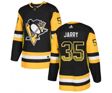 Men's Pittsburgh Penguins #35 Tristan Jarry Black Drift Fashion Adidas Jersey