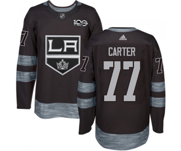 Adidas Kings #77 Jeff Carter Black 1917-2017 100th Anniversary Stitched NHL Jersey