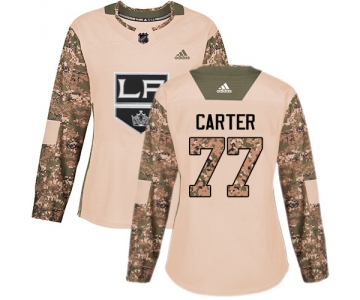 Adidas Los Angeles Kings #77 Jeff Carter Camo Authentic 2017 Veterans Day Women's Stitched NHL Jersey