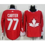 Men's Team Canada #77 Jeff Carter Red 2016 World Cup of Hockey Game Jersey