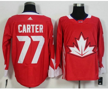 Men's Team Canada #77 Jeff Carter Red 2016 World Cup of Hockey Game Jersey