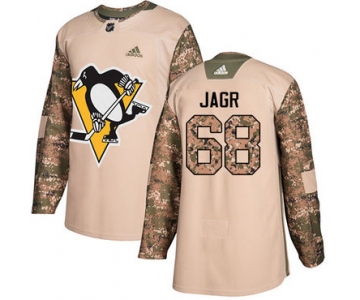 Adidas Penguins #68 Jaromir Jagr Camo Authentic 2017 Veterans Day Stitched NHL Jersey