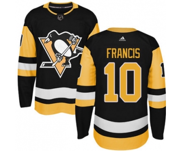Adidas Pittsburgh Penguins #10 Ron Francis Black Alternate Authentic Stitched NHL Jersey