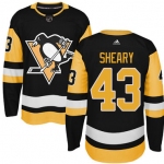 Adidas Pittsburgh Penguins #43 Conor Sheary Black Alternate Authentic Stitched NHL Jersey