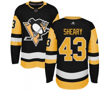 Adidas Pittsburgh Penguins #43 Conor Sheary Black Alternate Authentic Stitched NHL Jersey