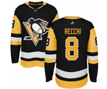 Adidas Pittsburgh Penguins #8 Mark Recchi Black Alternate Authentic Stitched NHL Jersey