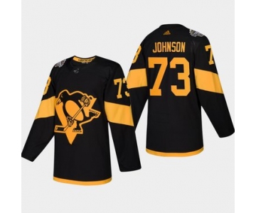 Men's #73 Jack Johnson Penguins Coors Light 2019 Stadium Series Black Authentic Jersey