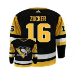Men's Pittsburgh Penguins #16 Jason Zucker Black Adidas Stitched NHL Jersey