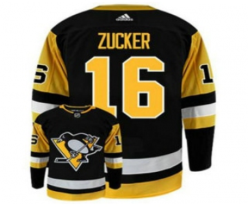 Men's Pittsburgh Penguins #16 Jason Zucker Black Adidas Stitched NHL Jersey