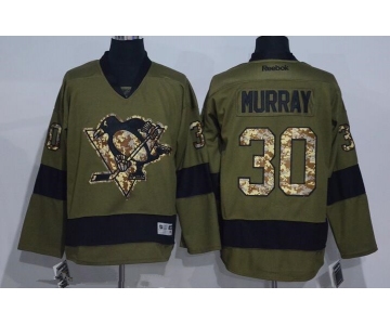 Men's Pittsburgh Penguins #30 Matt Murray Green Salute to Service Stitched NHL Reebok Hockey Jersey