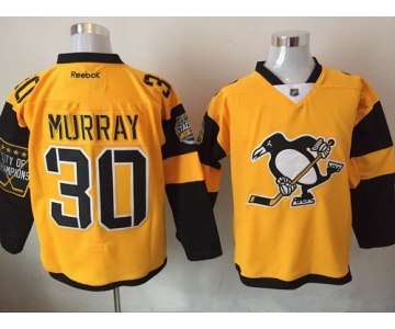Men's Pittsburgh Penguins #30 Matt Murray Yellow 2017 Stadium Series Stitched NHL Reebok Hockey Jersey