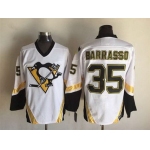 Men's Pittsburgh Penguins #35 Tom Barrasso 2002-03 White CCM Vintage Throwback Jersey