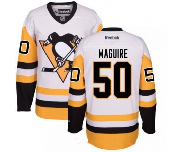 Men's Pittsburgh Penguins #50 Sean Maguire White Third Stitched NHL Reebok Hockey Jersey