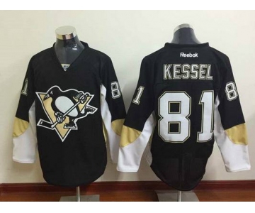 Men's Pittsburgh Penguins #81 Phil Kessel Black Jersey