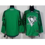 Men's Pittsburgh Penguins Blank Green 2016 St. Patrick's Day Hockey Jersey