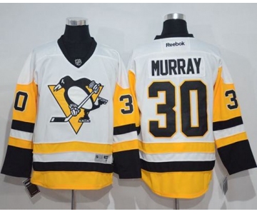 Penguins #30 Matt Murray White New Away Stitched NHL Jersey