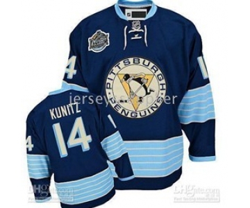 Pittsburgh Penguins #14 Chris Kunitz Navy Blue Third Jersey