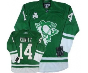 Pittsburgh Penguins #14 Chris Kunitz St. Patrick's Day Green Jersey