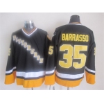 Pittsburgh Penguins #35 Tom Barrasso 1993 Black Throwback CCM Jersey