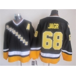 Pittsburgh Penguins #68 Jaromir Jagr 1993 Black Throwback CCM Jersey