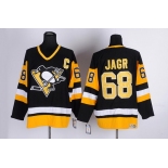 Pittsburgh Penguins #68 Jaromir Jagr Black Throwback CCM Jersey