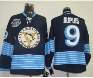 Pittsburgh Penguins #9 Pascal Dupuis Navy Blue Third Jersey