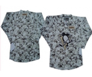 Pittsburgh Penguins Blank White Camo Jersey