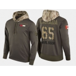 Nike Ottawa Senators 65 Erik Karlsson Olive Salute To Service Pullover Hoodie